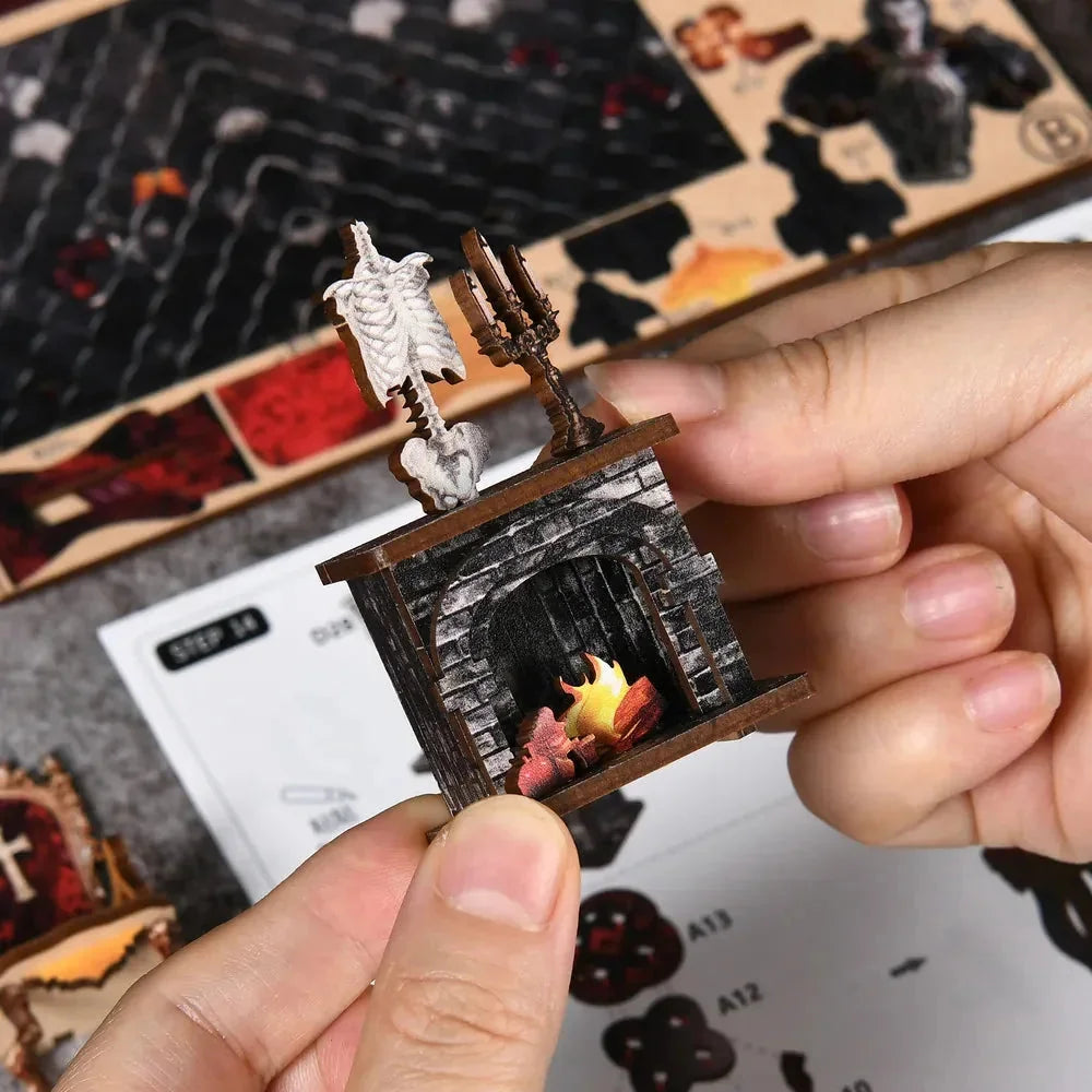 Dark Castle Book Nook - assembly