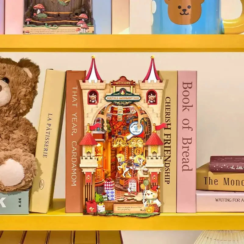 Fairytale Amusement Park Book Nook - on a shelf