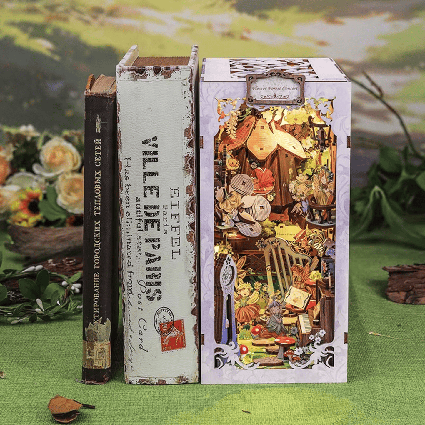 Flower Forest Concert Book Nook (with fairy musicians)
