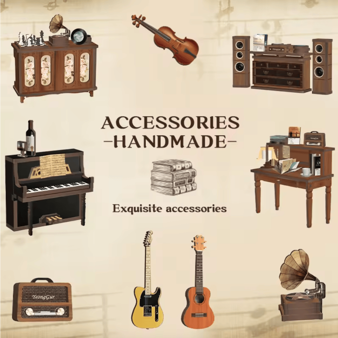 Vintage Music Studio in DIY Book Nook Kit