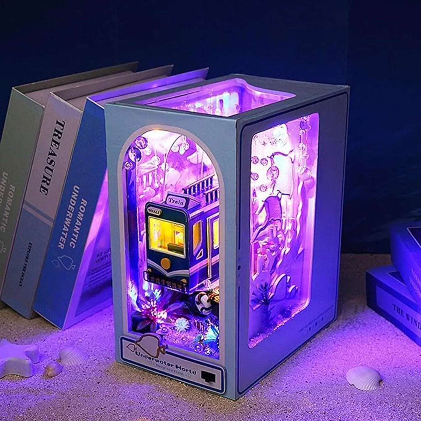 Underwater World Book Nook (with Blue LED & Train)