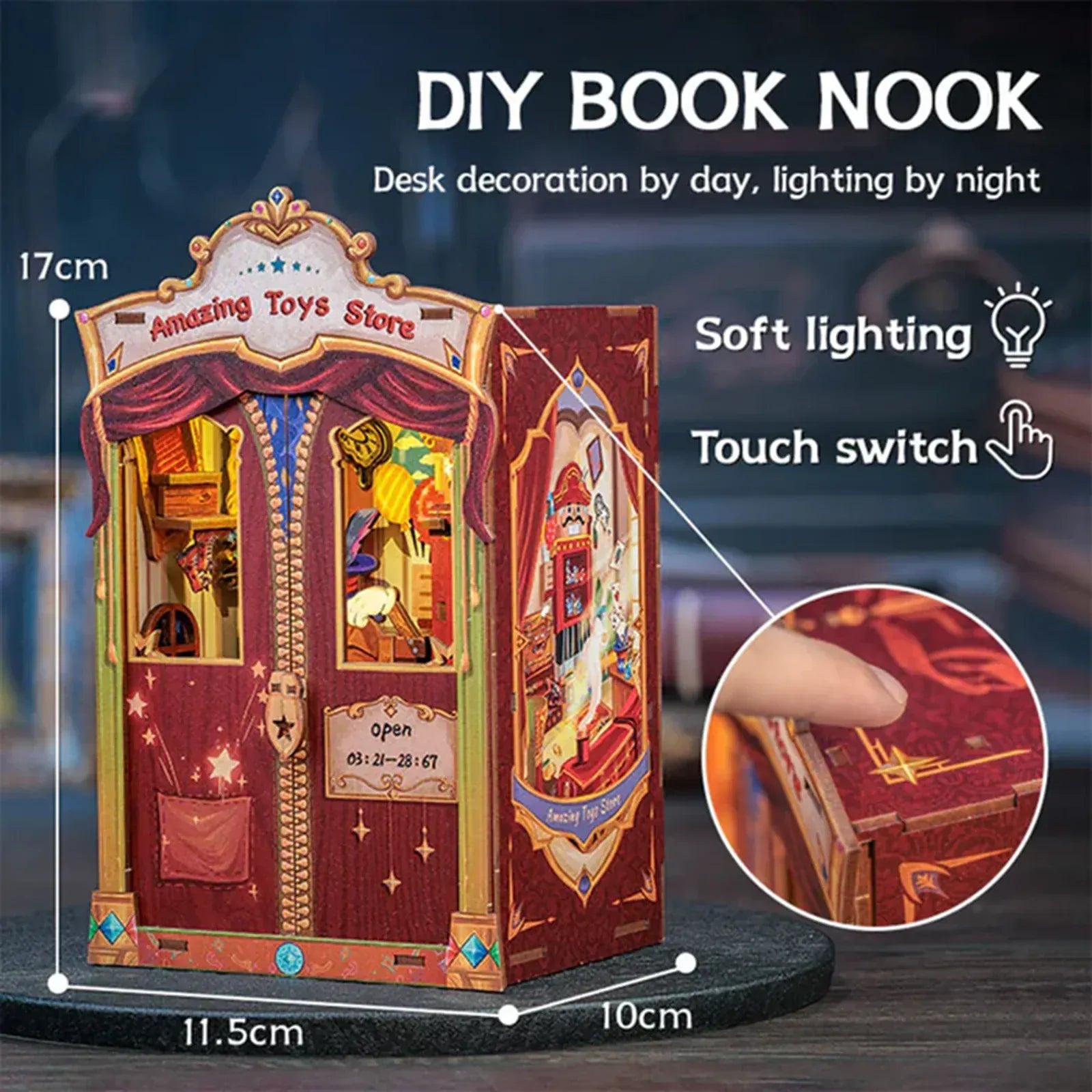 Amazing Toys Store Book Nook (with Nutcracker)