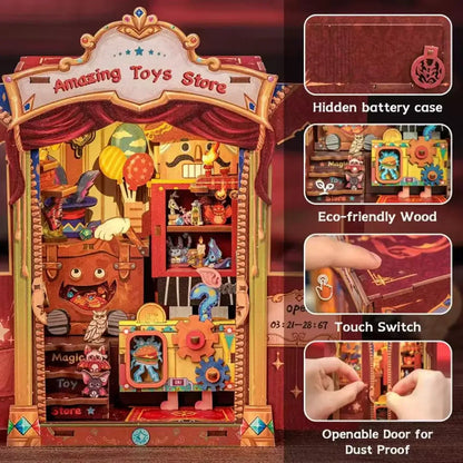 Amazing Toys Store Book Nook (with Nutcracker)