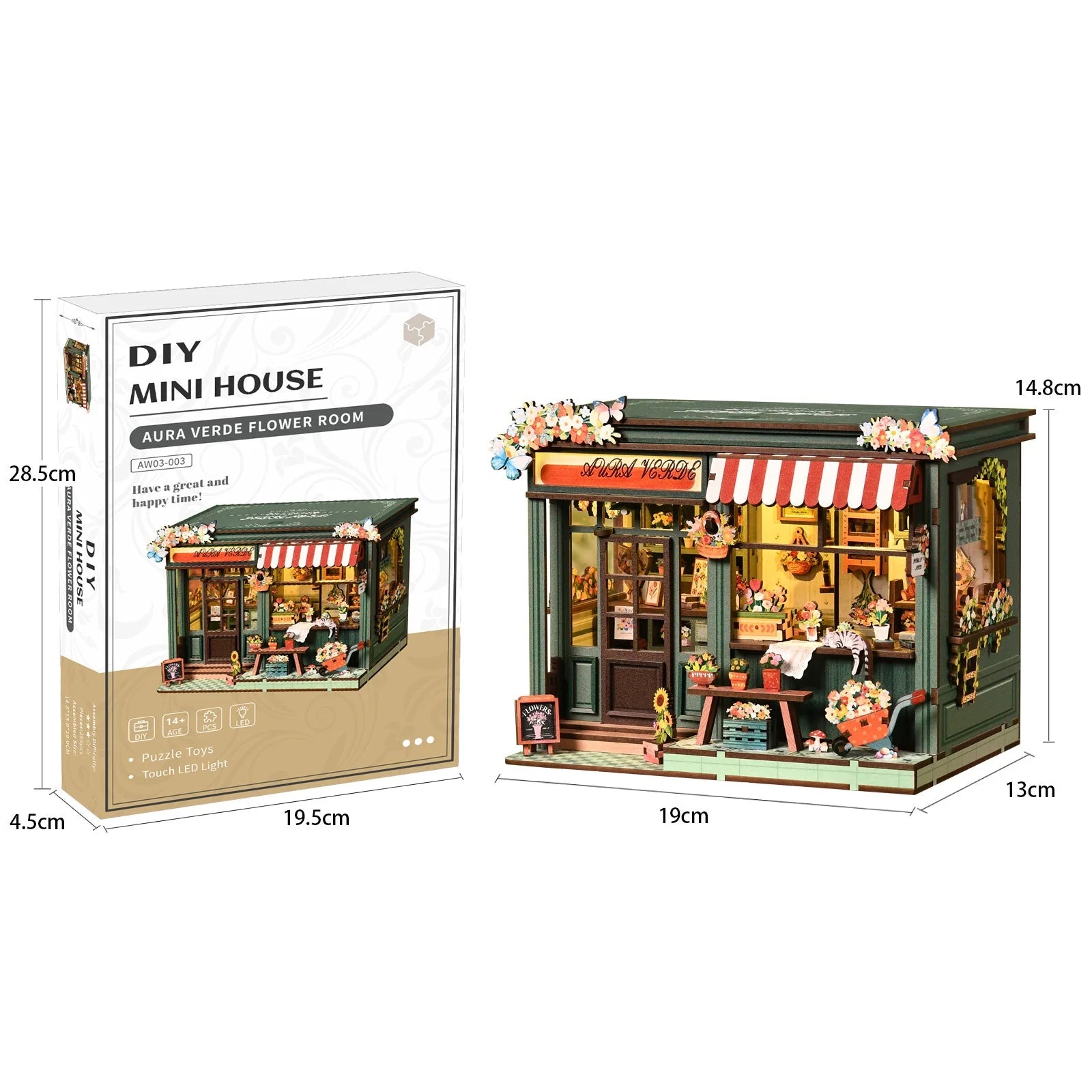 Aura Verde Flower Room Miniature House - kit box