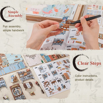 Azure Phoenix Lodge Book Nook (348 pcs)