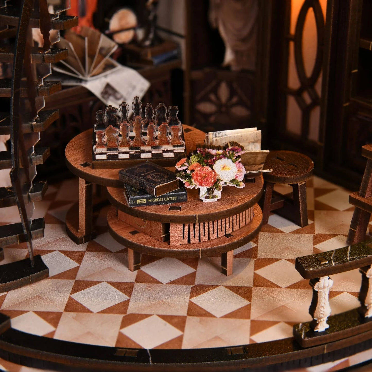 Bacchus Bookstore Book Nook - chess table