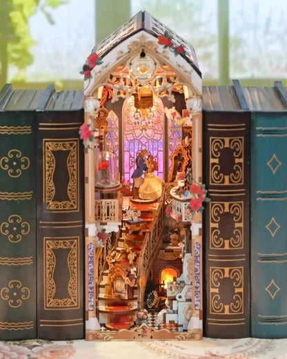 Beast and Beauty Book Nook - on a bookshelf