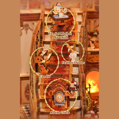 Beast and Beauty Book Nook - miniature accessories