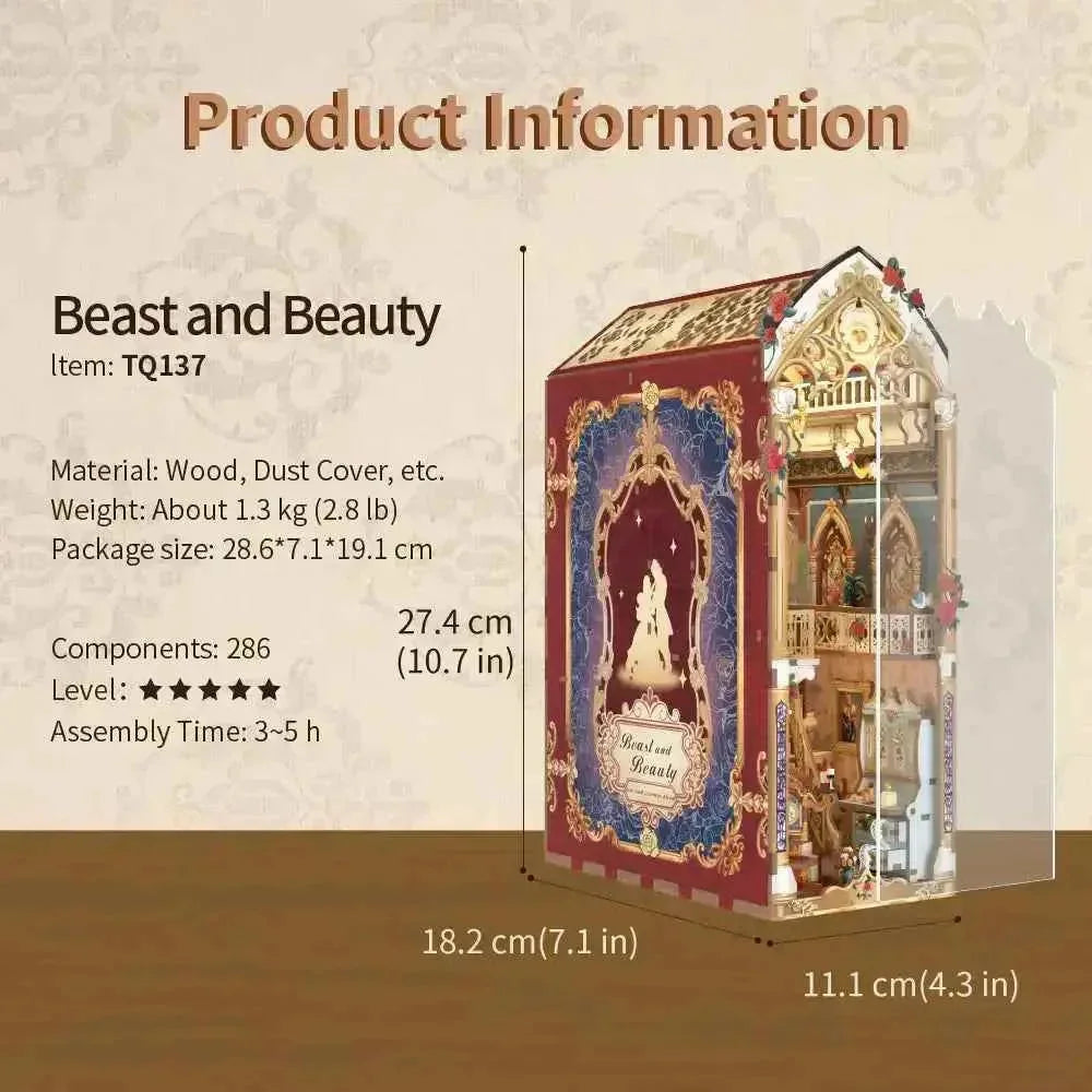 Beast and Beauty Book Nook - dimensions
