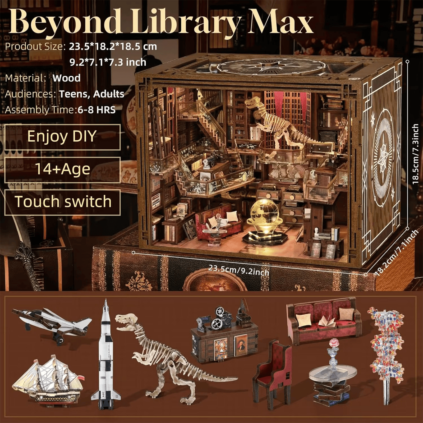 Beyond Library Max Book Nook - Museum Library, 1000 pcs