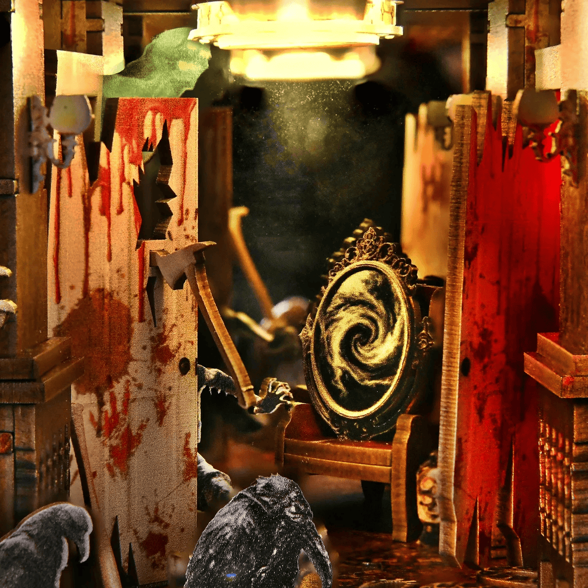 Bloody Hotel Book Nook - lobby details