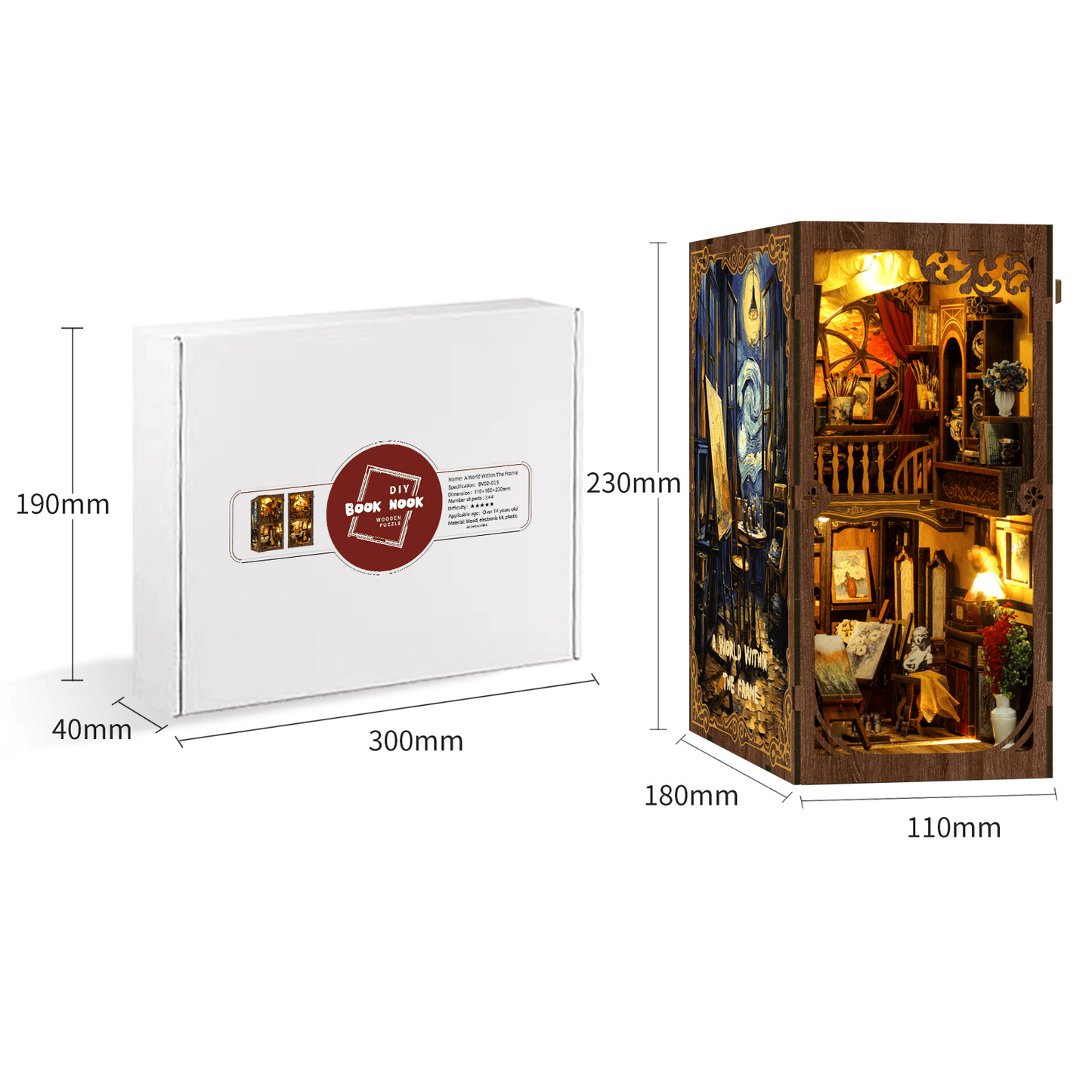 Book Nook on Van Gogh: A World Within The Frame - 344 pcs