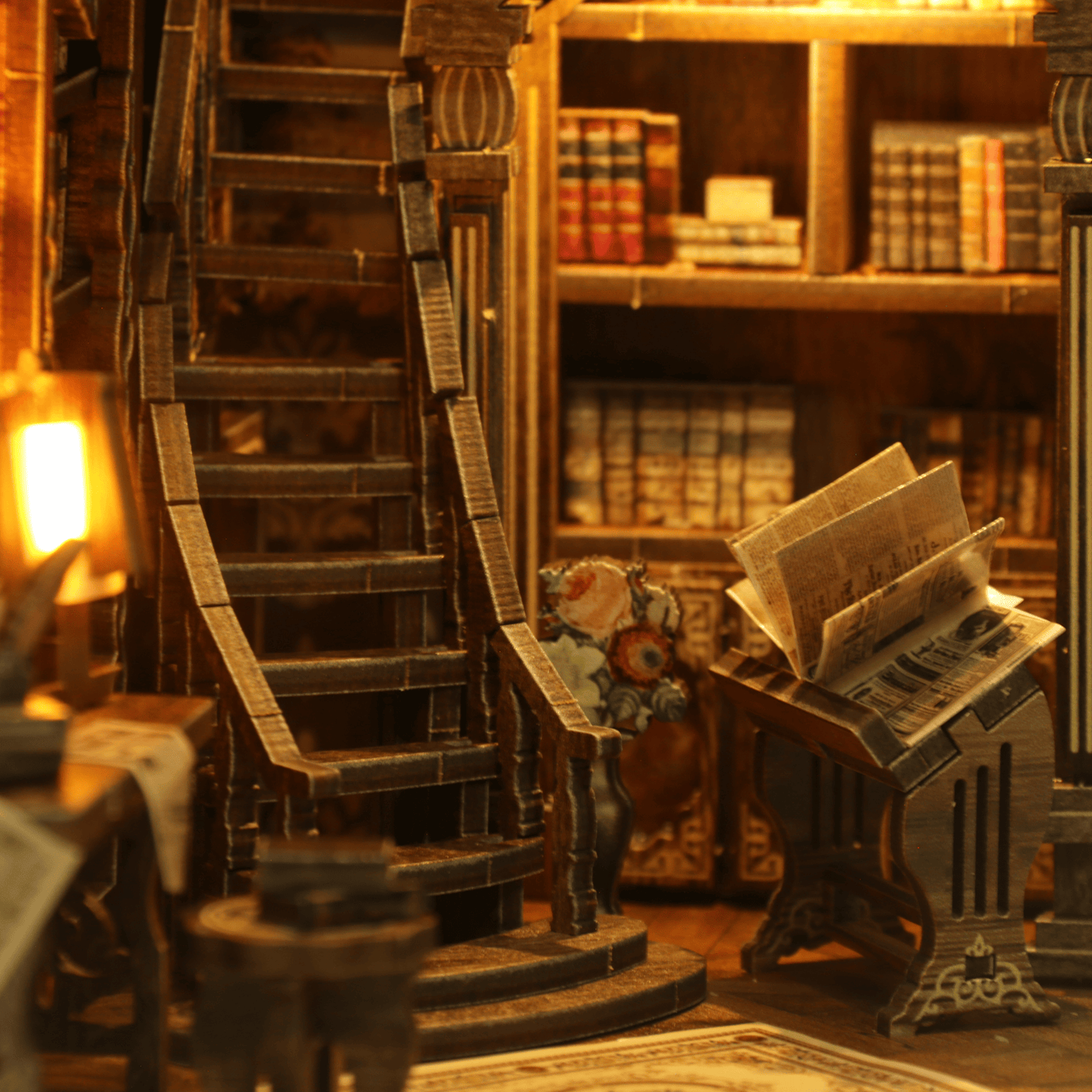 Book Nook Antique Book Collection Room - 411 pcs