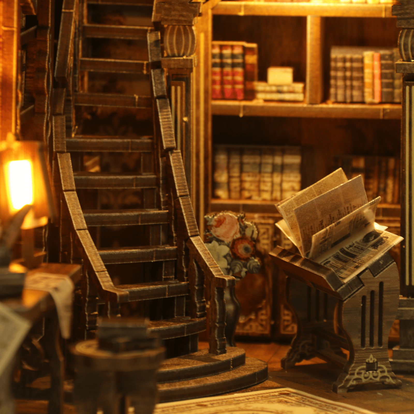 Book Nook Antique Book Collection Room - 411 pcs