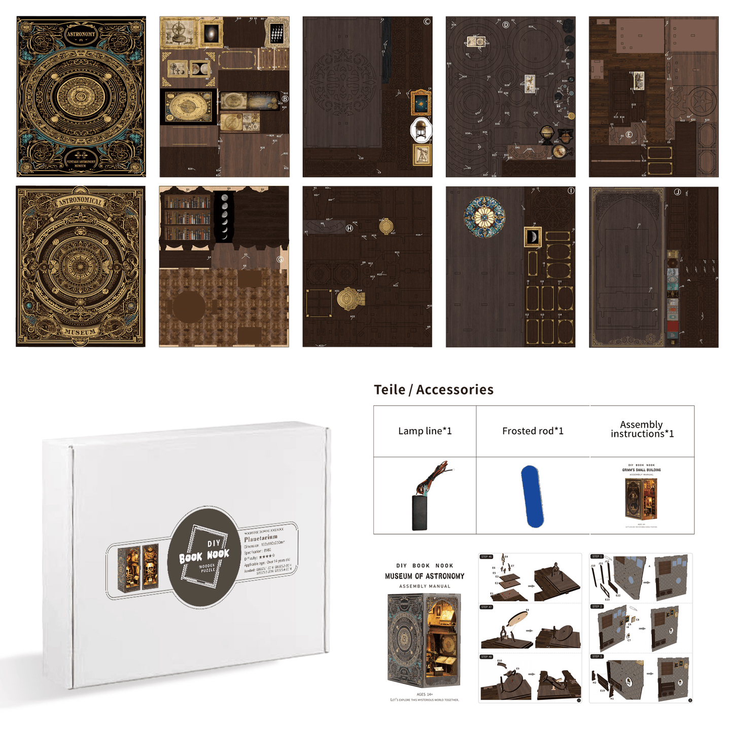 Book nook Astronomy Museum (Astronomical Observatory) - 204 pcs