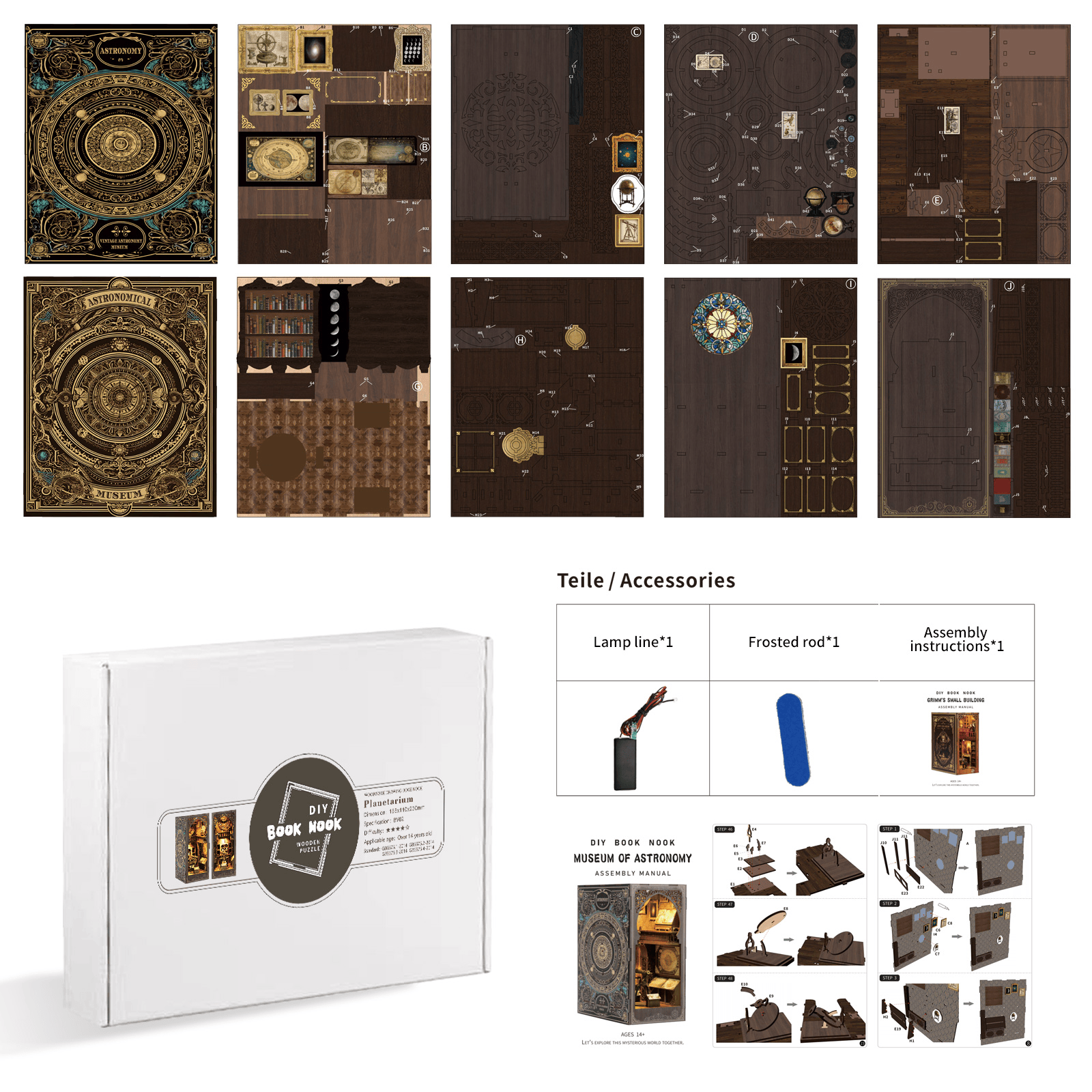 Book nook Astronomy Museum (Astronomical Observatory) - 204 pcs