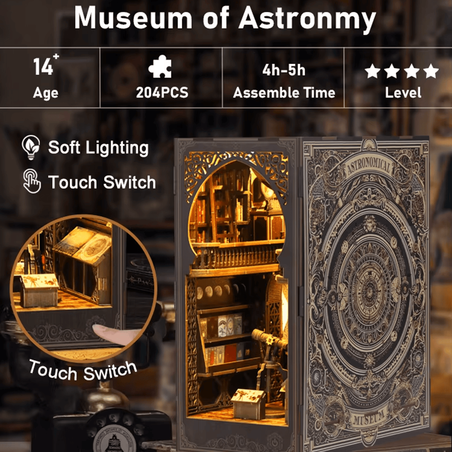 Book nook Astronomy Museum (Astronomical Observatory) - 204 pcs