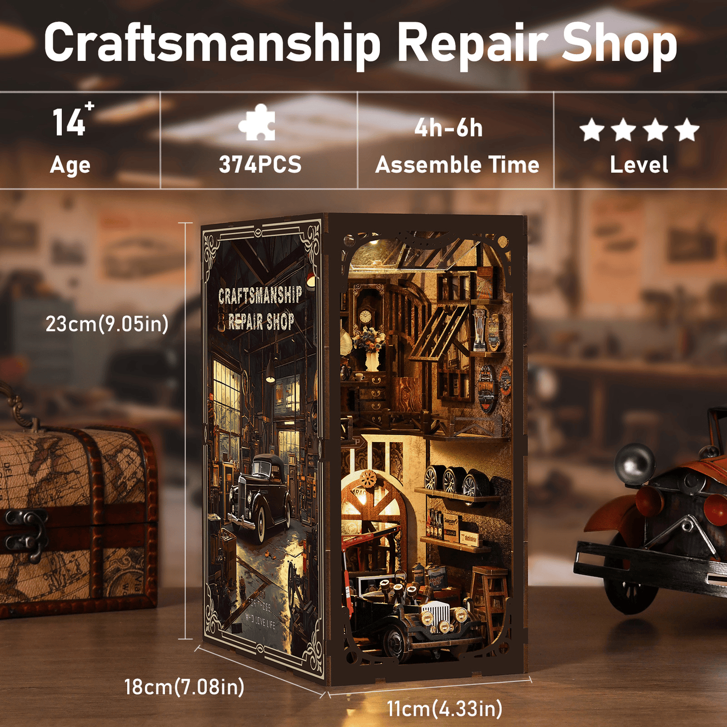 Book Nook Craftmanship Repair Shop - 374 pcs