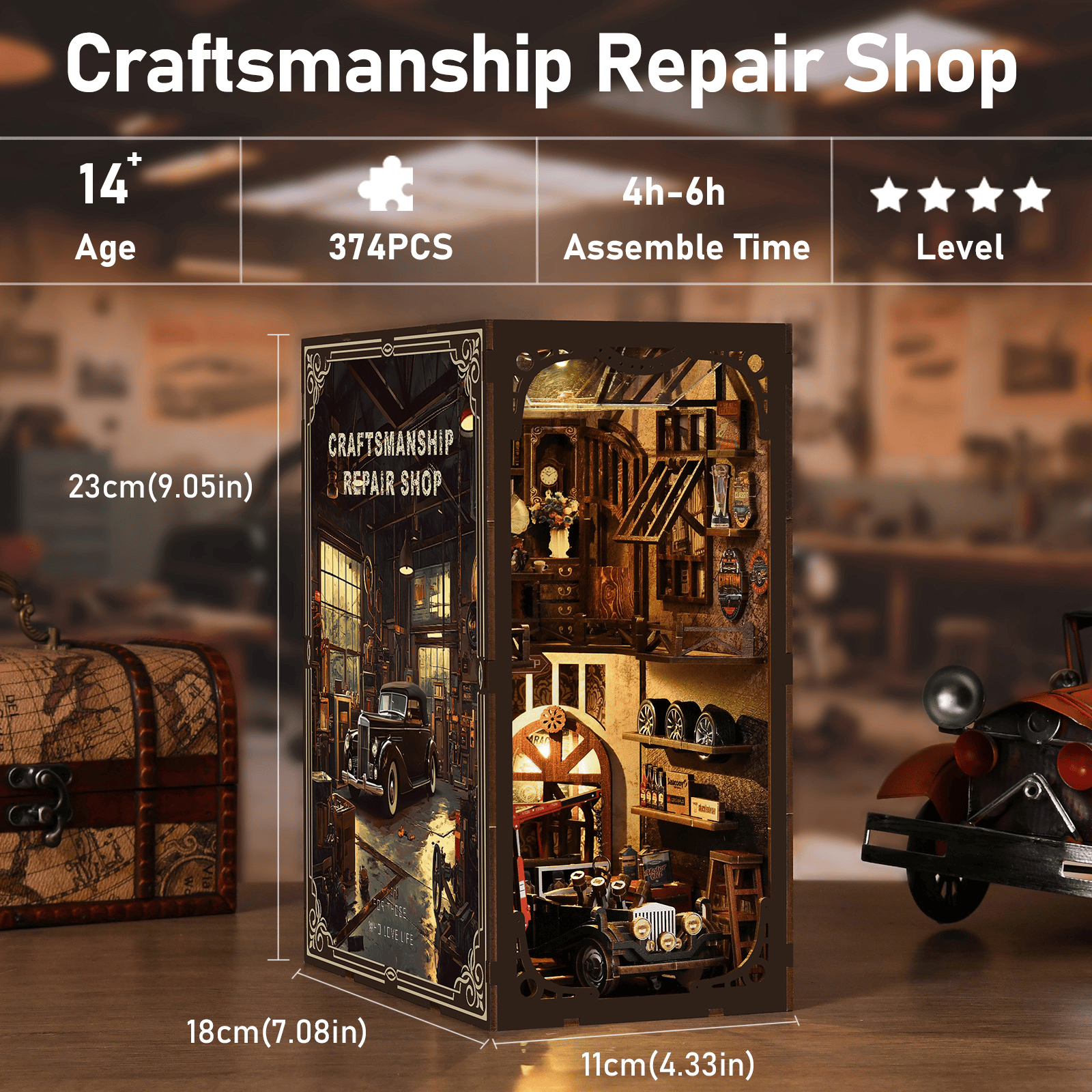Book Nook Craftmanship Repair Shop - 374 pcs