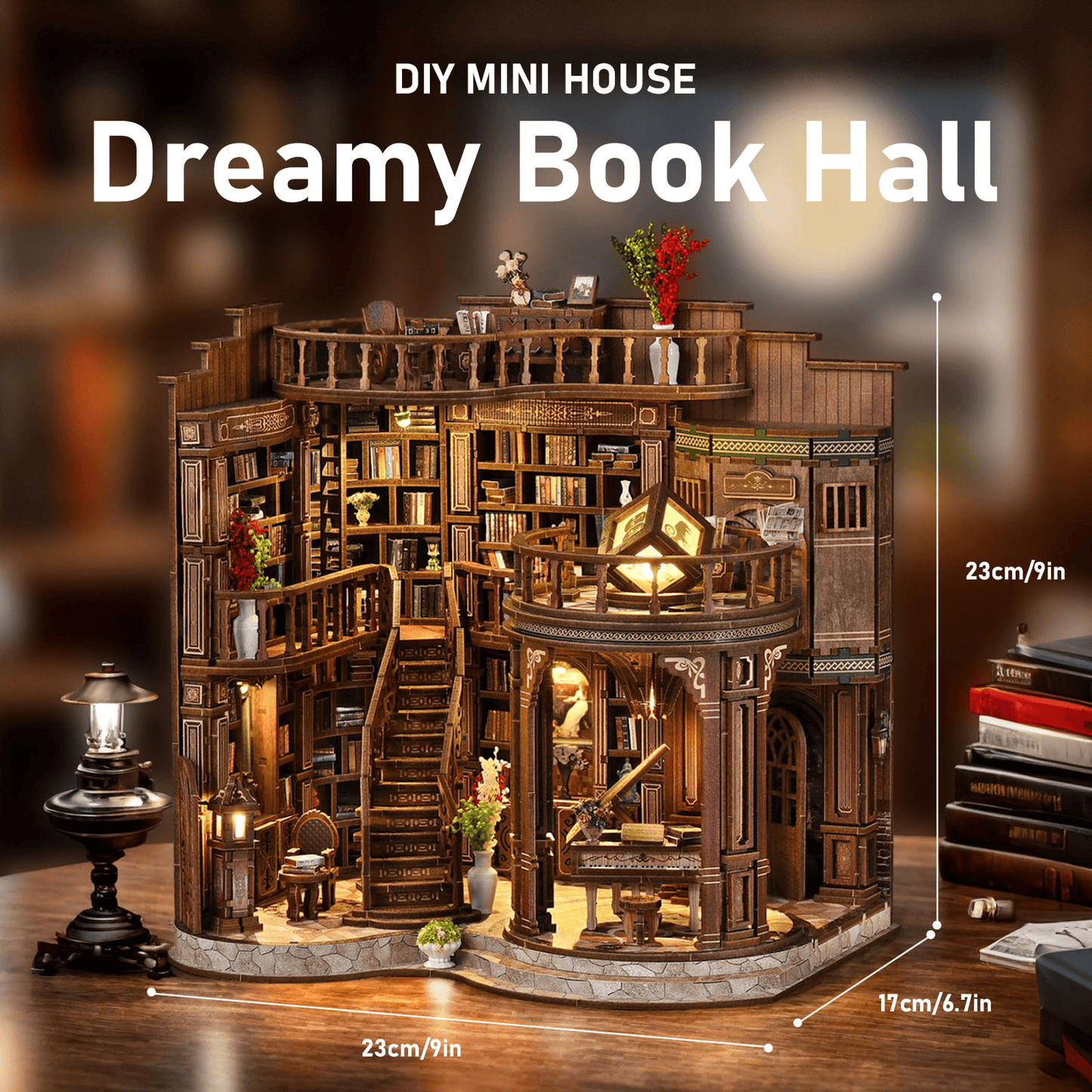 Book Nook Dreamy Book Hall - 888 pieces