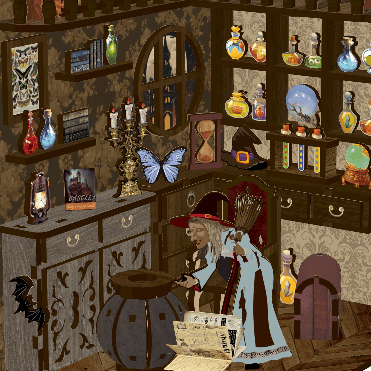 Book Nook Magic Night (with Old Witch) - 308 pieces