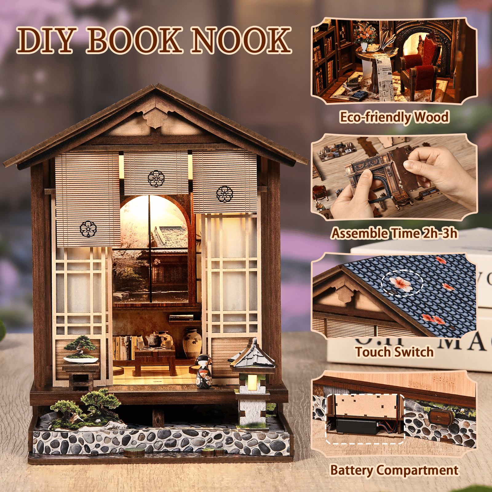 Book Nook Moss-Lantern Harmony Garden (Japanese Garden)
