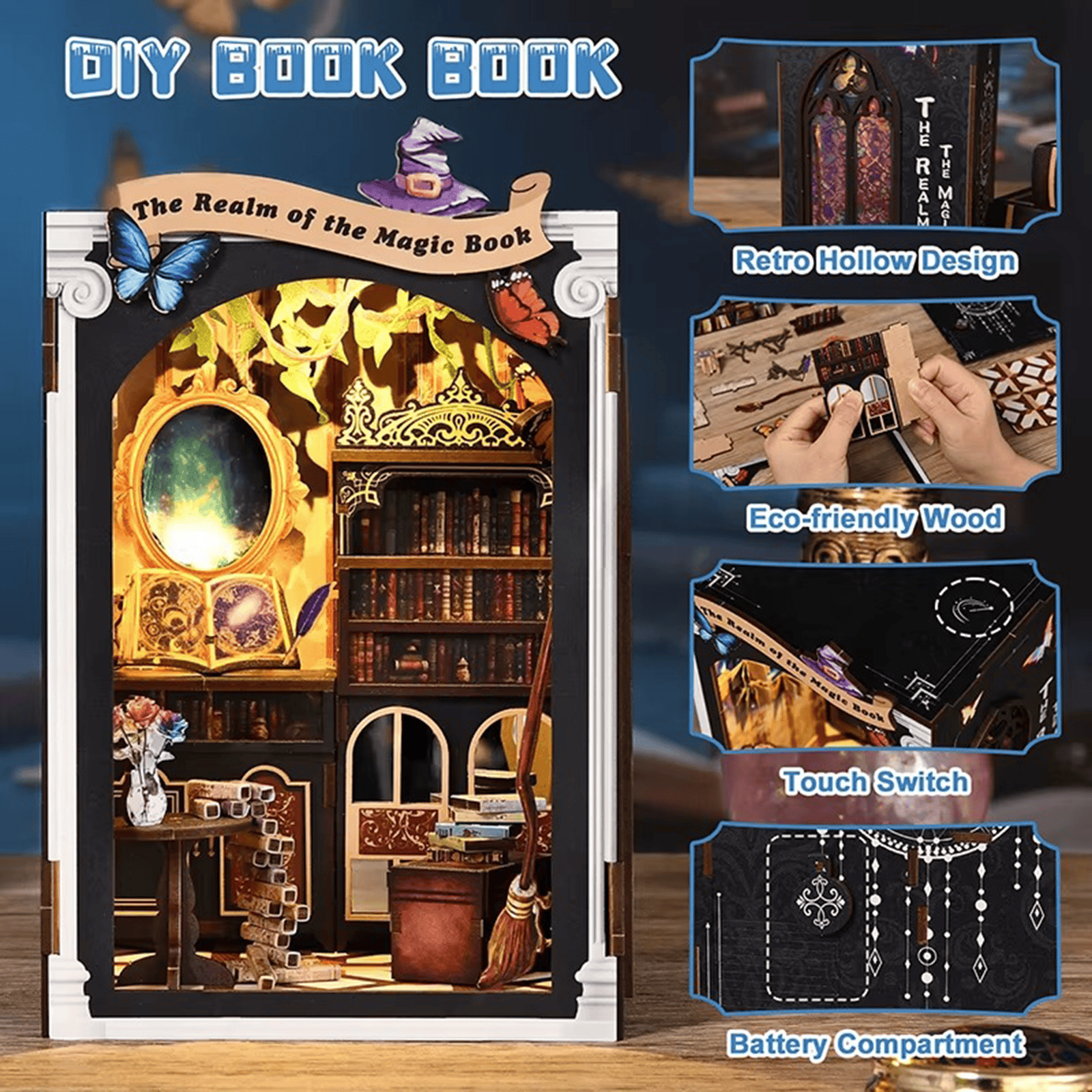 Book Nook The Realm of the Magic Book - 133 pieces