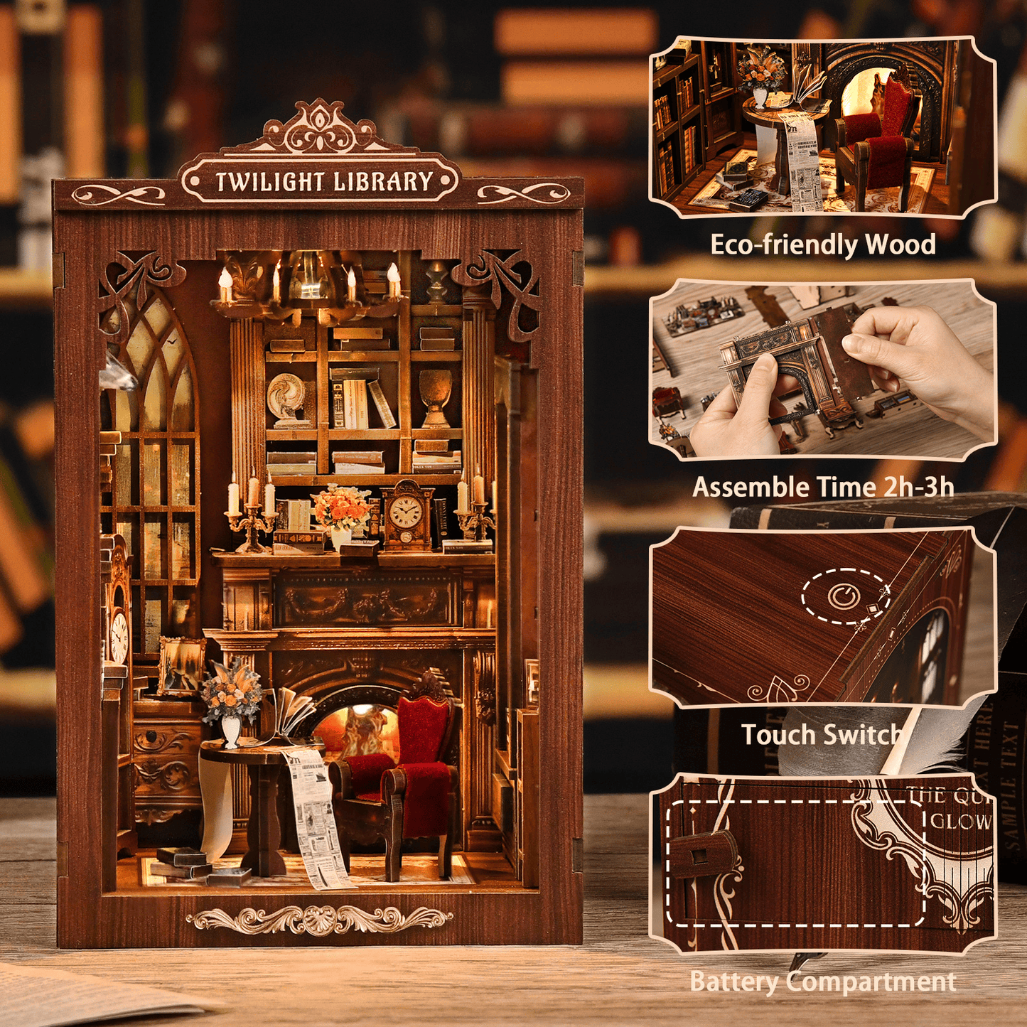 Book Nook Twilight Library - 194 pcs