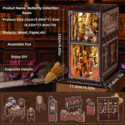 Butterfly Collection Room Book Nook - packaging