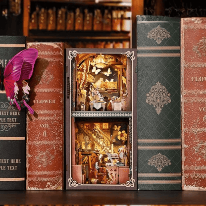 Butterfly Collection Room Book Nook - on a shelf