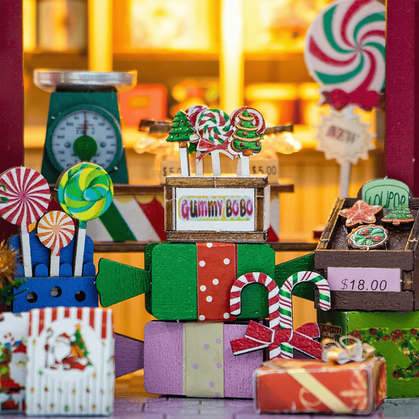 Candy House Miniature House - Christmas Shop | 213 pcs