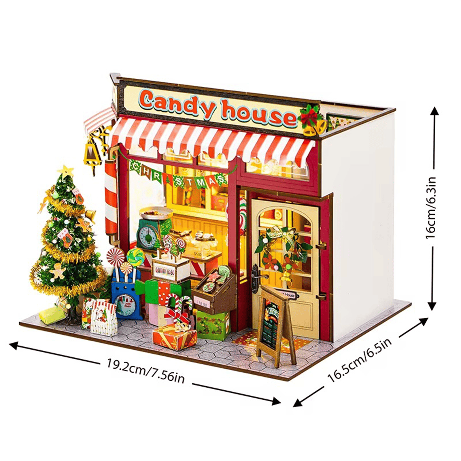 Candy House Miniature House - Christmas Shop | 213 pcs
