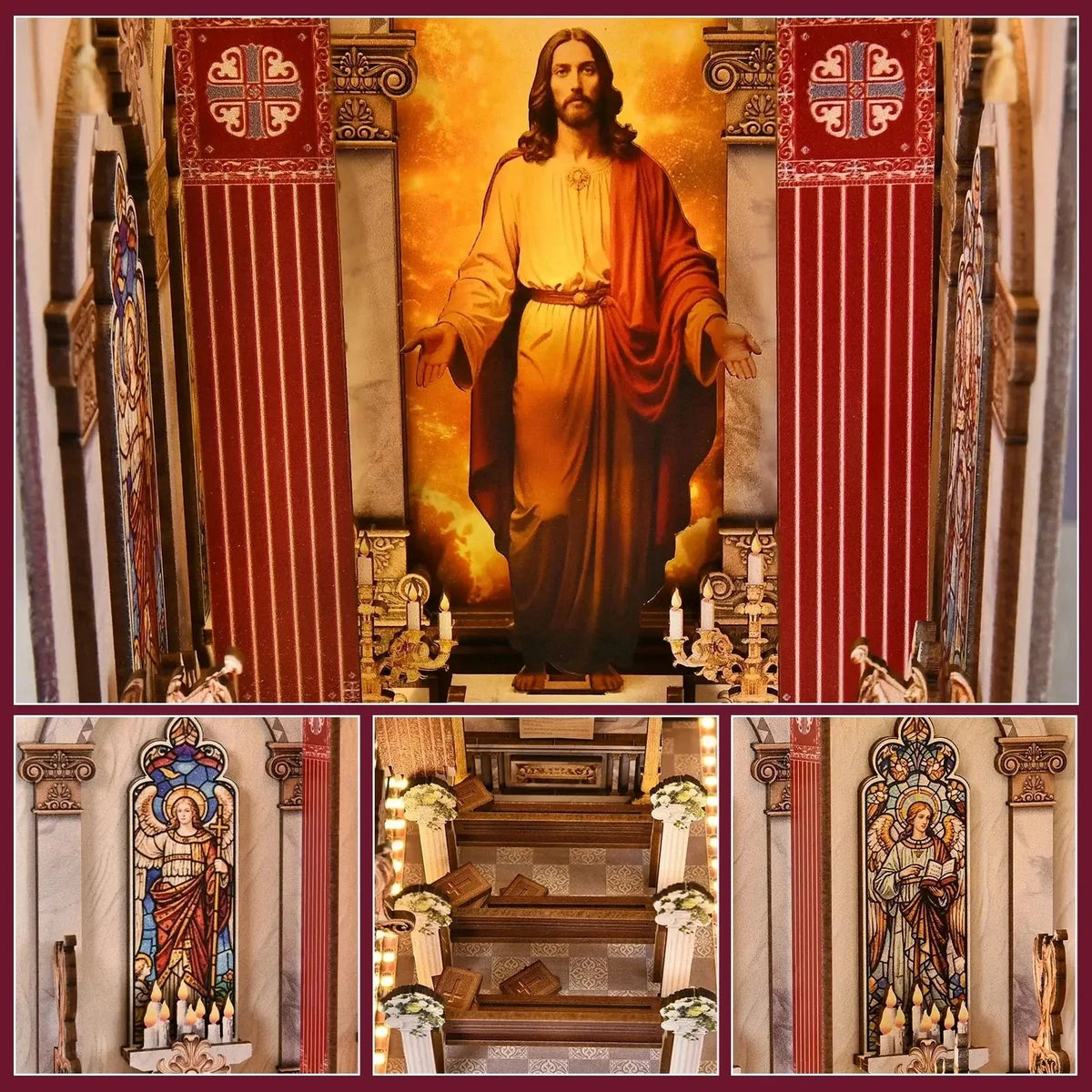 Cathedral Book Nook - inside details