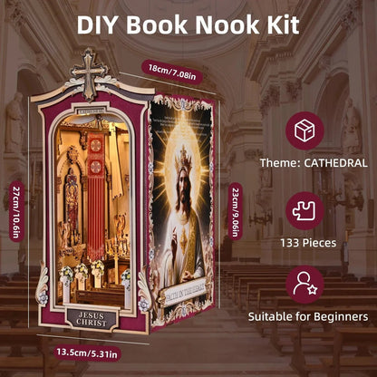 Cathedral Book Nook - dimensions