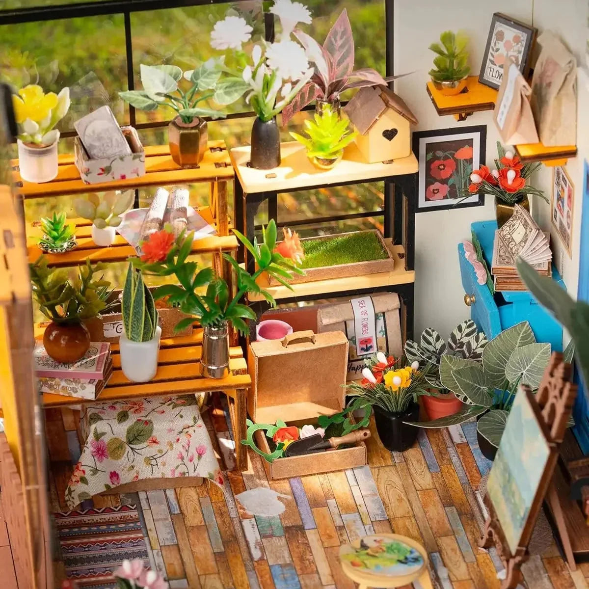 Cathy's Flower House Book Nook - inside details