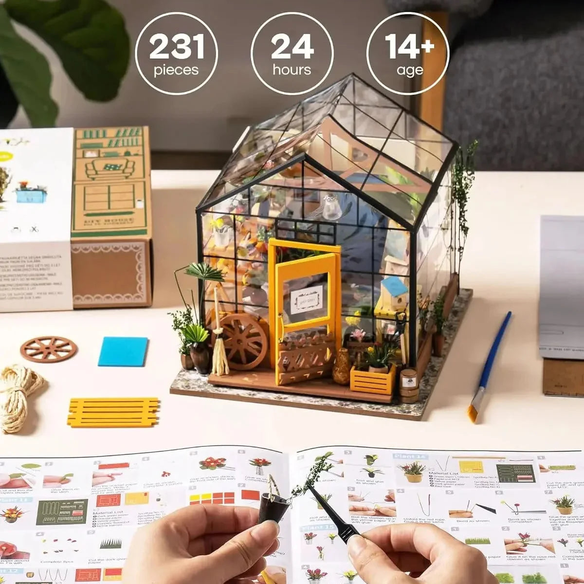 Cathy's Flower House Book Nook - assembly
