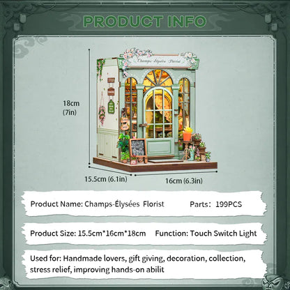 Champs-Élysées Florist Book Nook Kit - 199 pieces