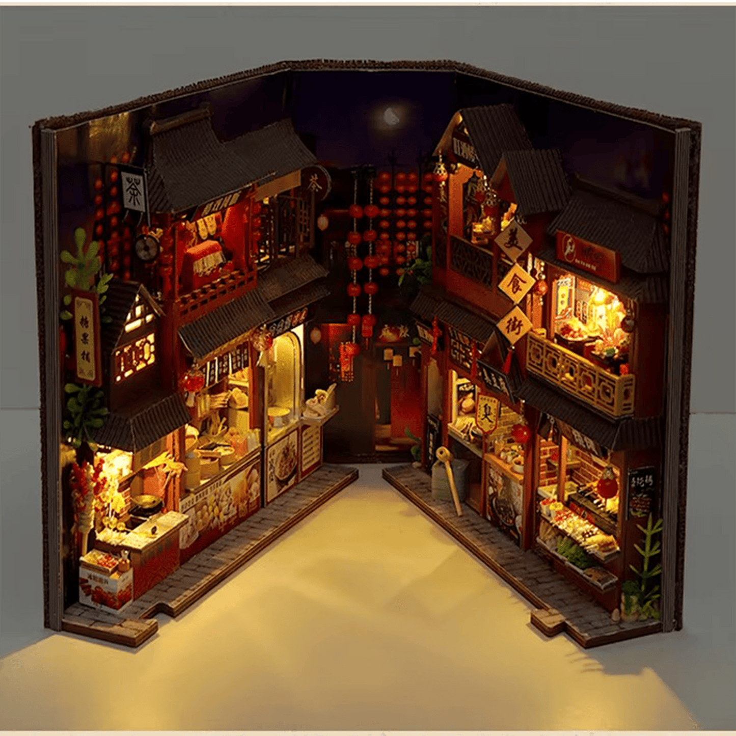 Chinese Food Street Book Nook - 247 Pieces