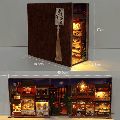 Chinese Food Street Book Nook - 247 Pieces