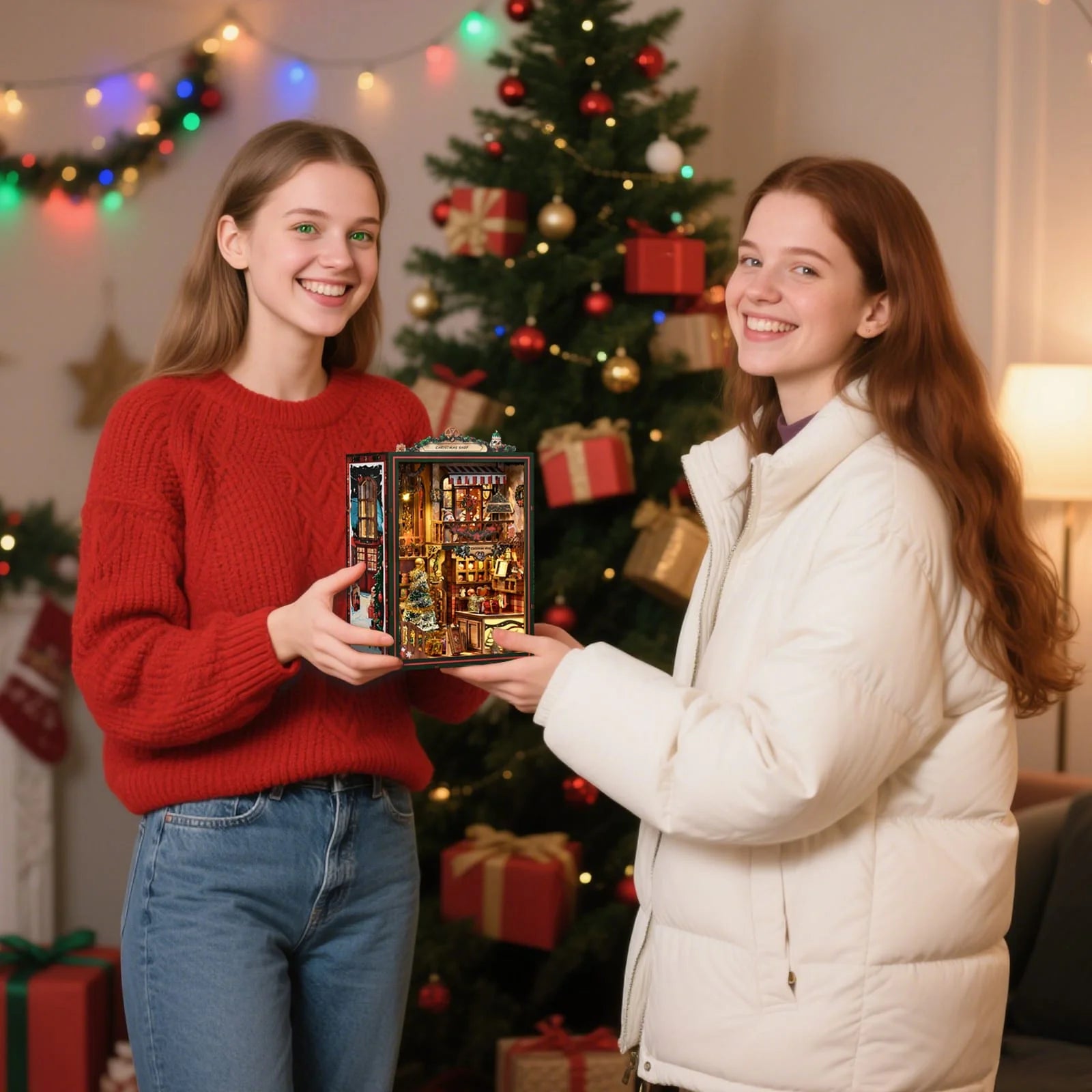 Christmas Shop Book Nook - gift