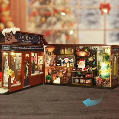 Christmas Wonderland Book Nook - opening front