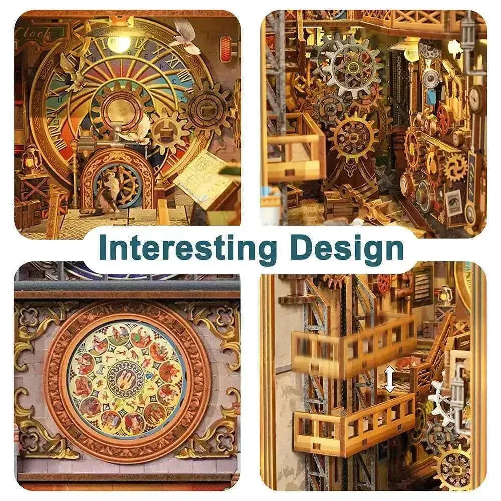 Clock Tower Book Nook - elevator and dial