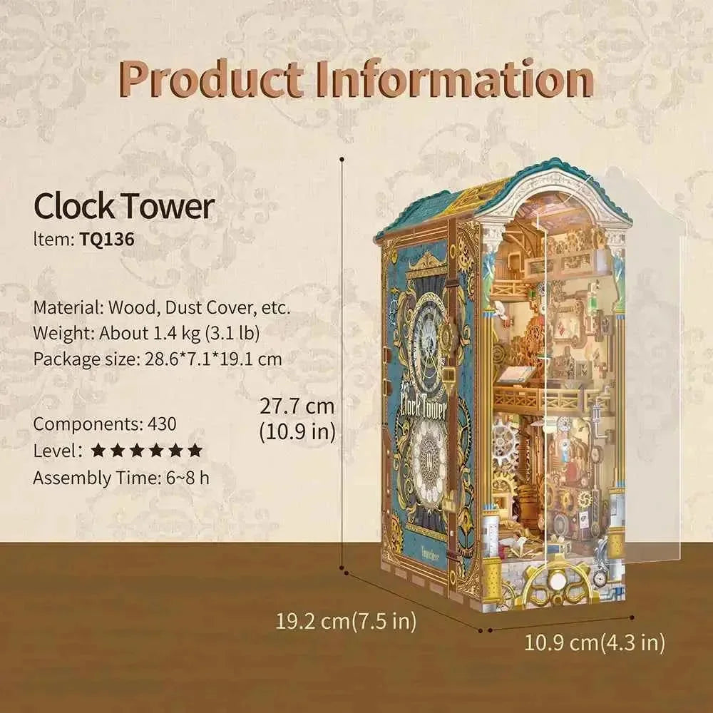 Clock Tower Book Nook - dimensions