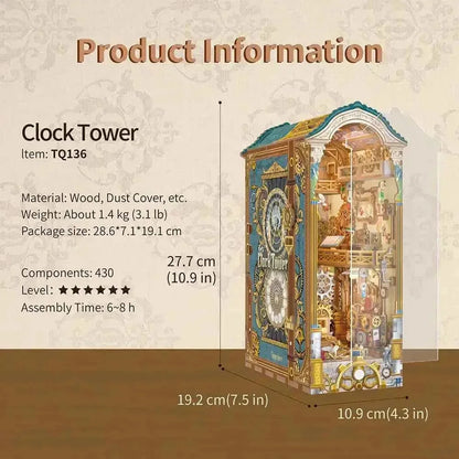 Clock Tower Book Nook - dimensions
