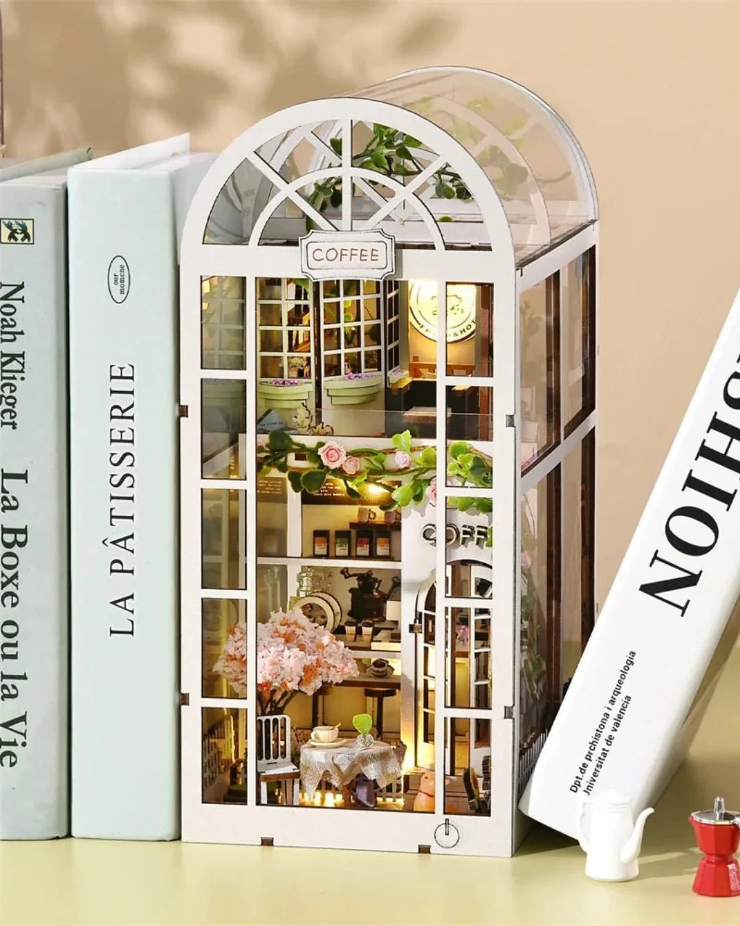 Coffee Garden Book Nook - on a shelf