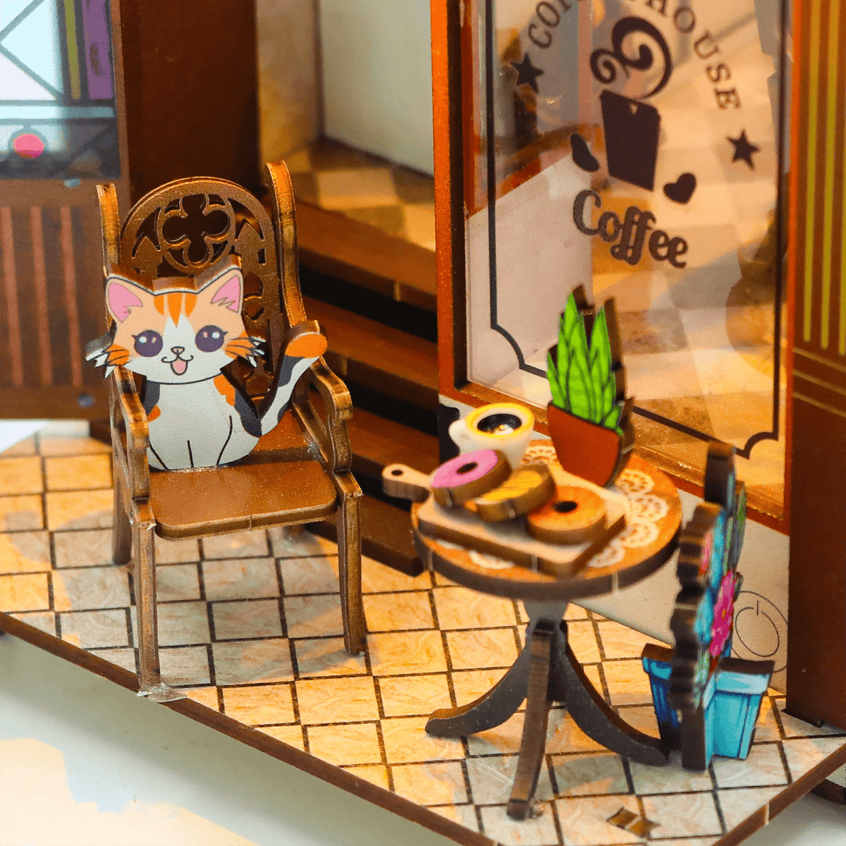Coffee House Book Nook - cat table