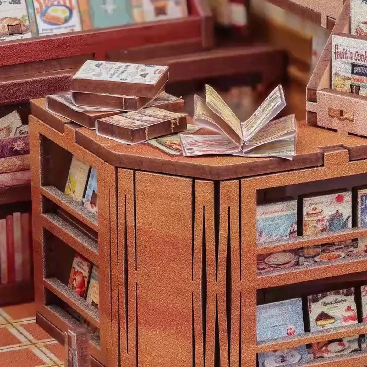 Cooking Bookstore Book Nook - corner counter