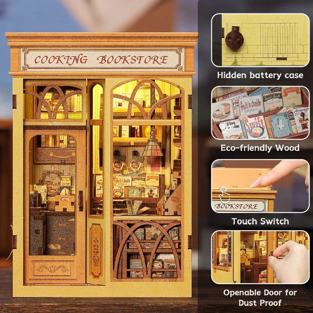 Cooking Bookstore Book Nook - features