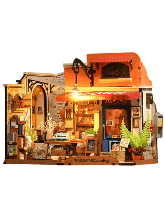 Corner Bookstore Miniature House - Easy, 108 Pieces