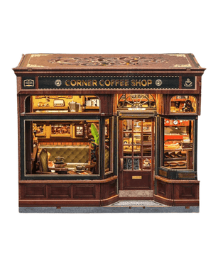 Corner Coffee Shop a Miniature House to build DIY
